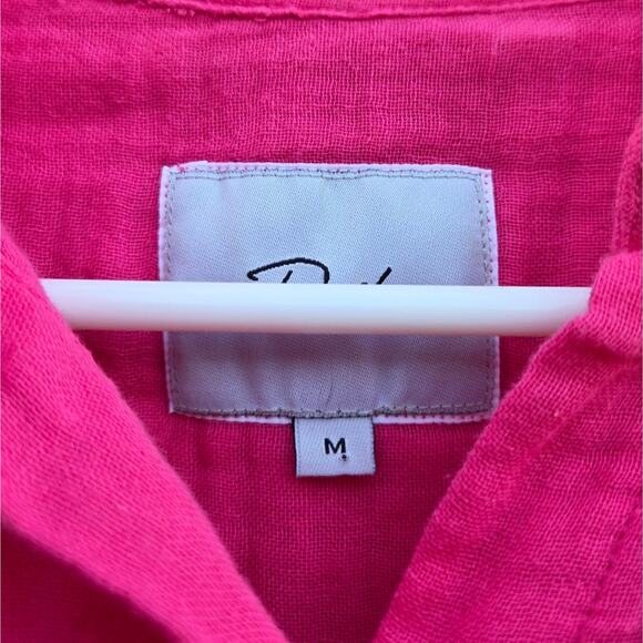 Rails Ellis shirt Hibiscus Size Medium Pink - Picture 5 of 6